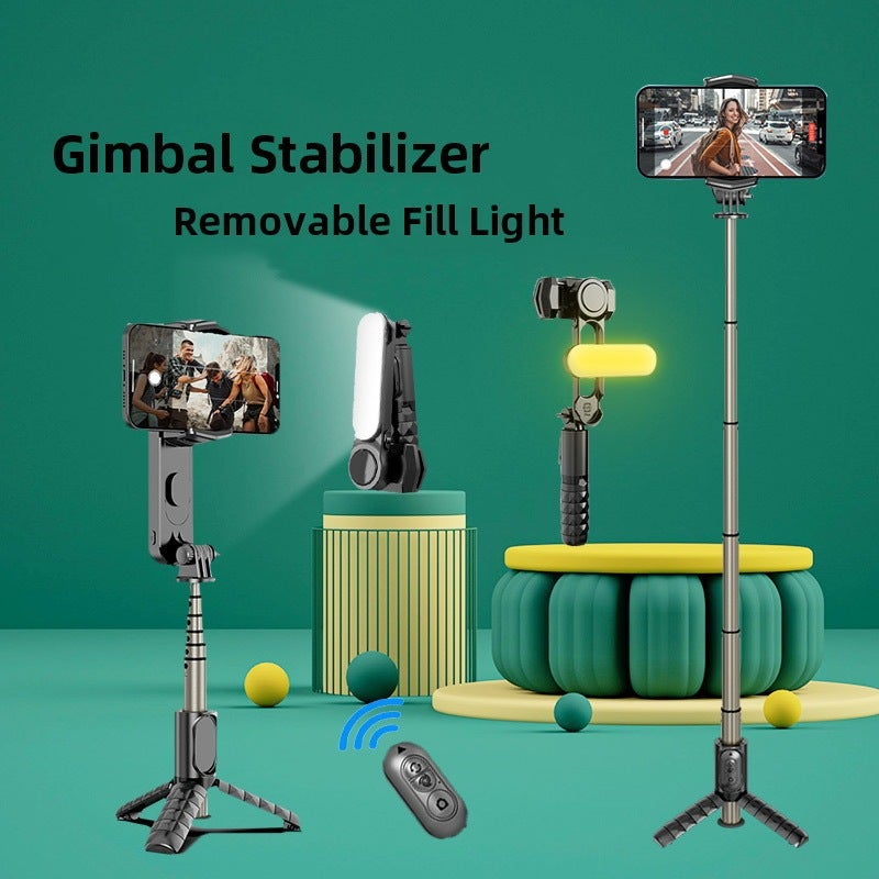 Handheld Stabilizer Aluminum Alloy Lightweight Durable - Detachable Fill Light With 3 Color Modes 9 Brightness Levels Mobile Phone Gimbal For Flexible On-The-Go Shooting Selfies - Image 4