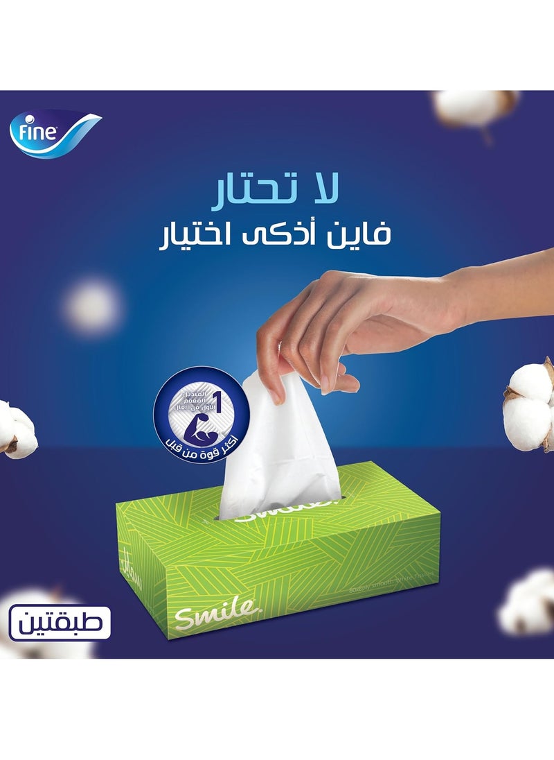Generic - Smile Facial Tissues, 2 Ply, Pack of 36 x 70 Sheets,Smile Facial Tissues good for Every Mood, Soft for All Skin Types, Smile Tissues with Steripro Technology - Image 1