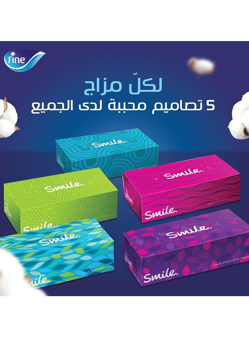 Generic - Smile Facial Tissues, 2 Ply, Pack of 36 x 70 Sheets,Smile Facial Tissues good for Every Mood, Soft for All Skin Types, Smile Tissues with Steripro Technology - Image 1