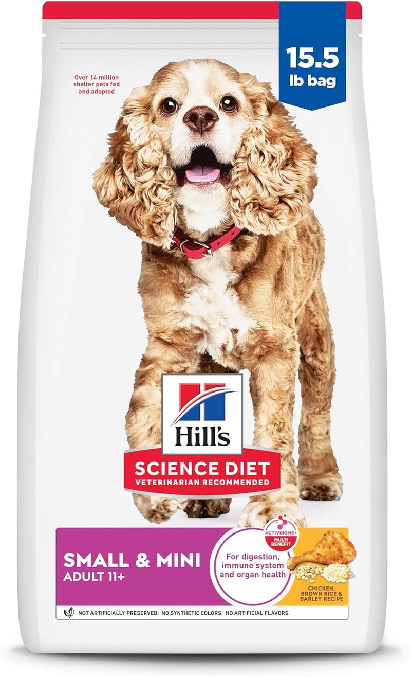 Hills Science Diet Adult 11 Small  Mini Chicken Meal Brown Rice  Barley Recipe Dry Dog Food 155 lbs - Image 1