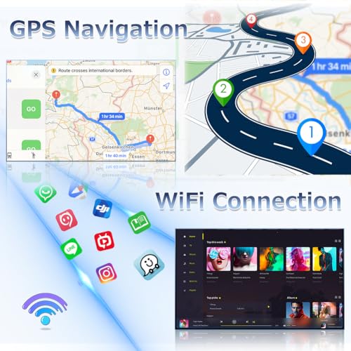 Eforcase راديو سيارة مناسب لشيفروليه سيلفرادو إمبالا تاهو 2007-2013، أندرويد 13 وايرلس كار بلاي أندرويد أوتو 7" شاشة تعمل باللمس بلوتوث لراديو سيارة جي إم سي يوكون سييرا 2007-2013، 2+32G، مع كاميرا - Image 5