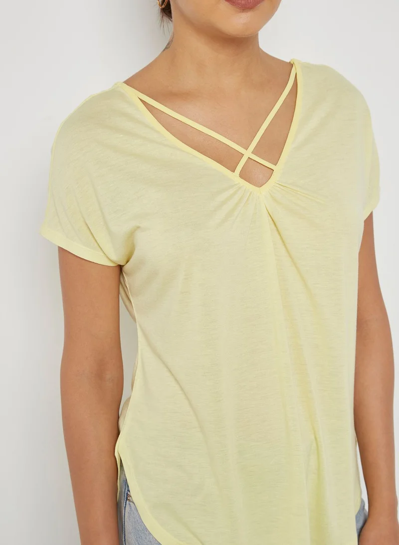 ONLY Front Criss Cross T-Shirt