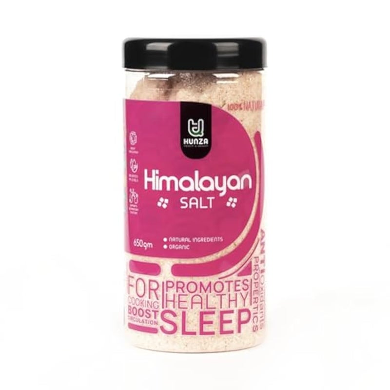 hunza "Natural Himalayan Pink Salt 650 gram | Rich in Essential Minerals | Healthy Alternative to Regular Salt | 100% Pure & Additive-Free | by Hunza" - Image 1