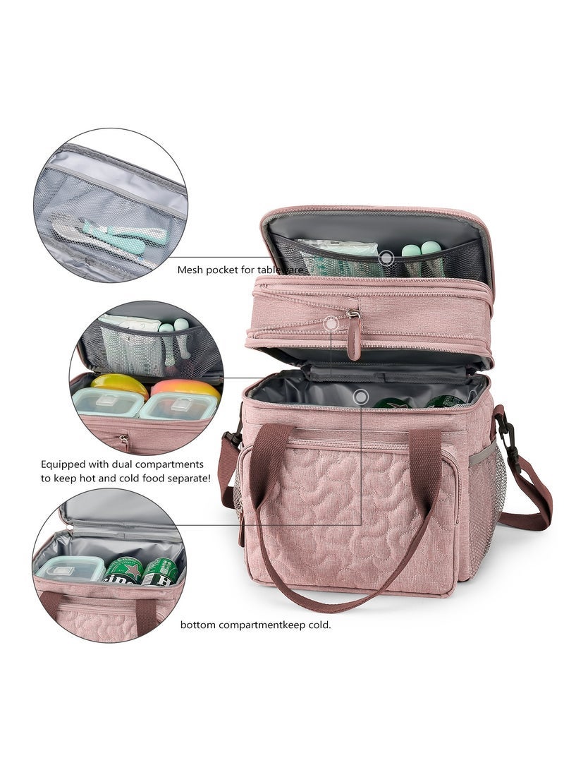 Large capacity shoulder bag thermal bag waterproof bag for outdoor travel lunch bag double layer picnic constant temperature preservation - Image 4