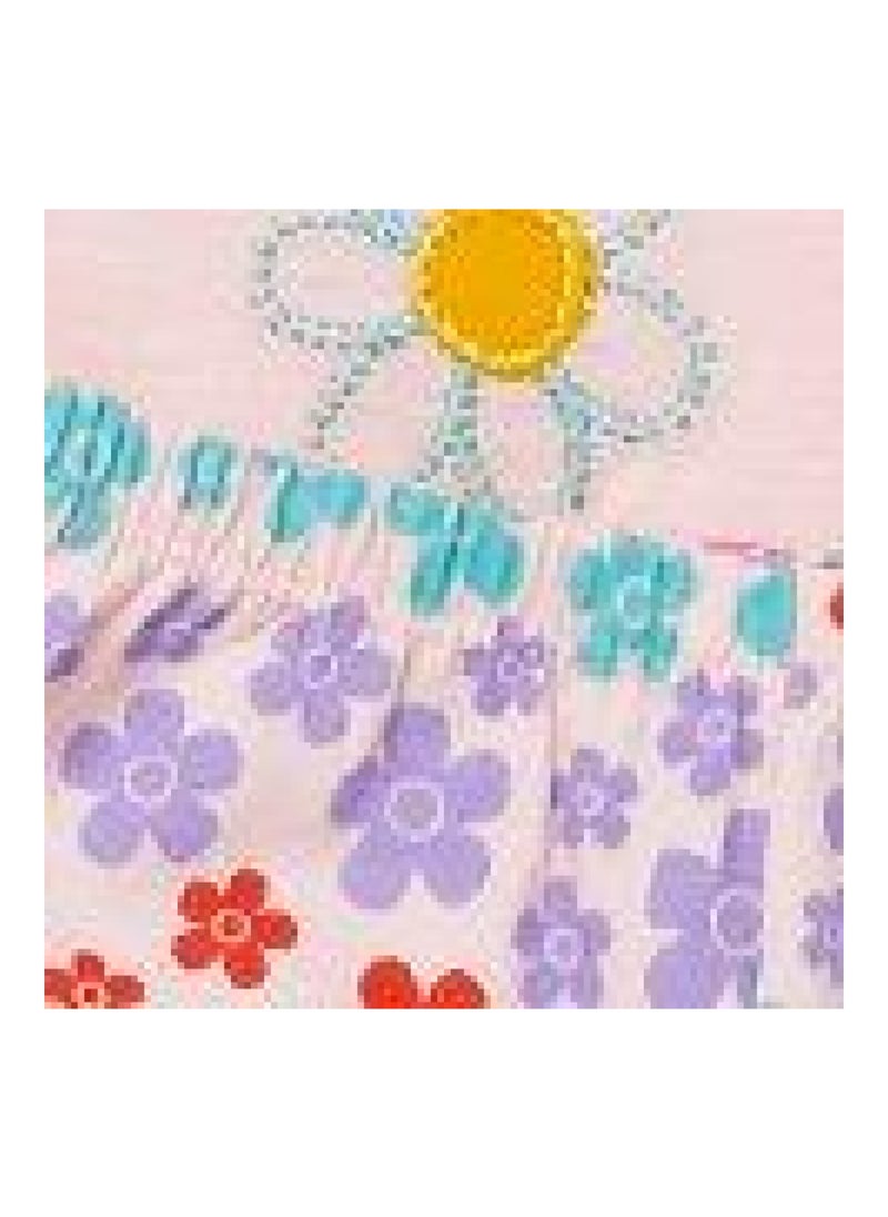 Blue zoo - Baby Girls Flower Jersey Short Set - Image 1