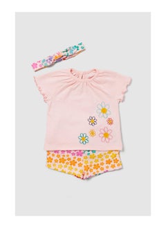 Baby Girls Flower Jersey Short Set