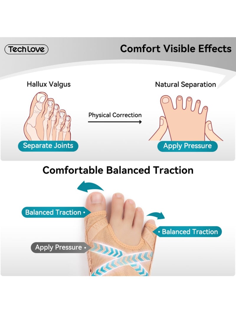 Bunion Corrector for Women and Men,Union Relief Protector Guards for the Thumb and Little Toe,Toe Corrector for Left and Right Foots, 1 Pair