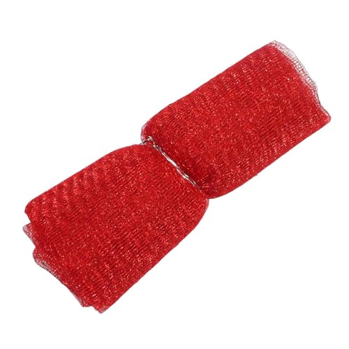 ProKart Premium Net Fabric Mesh Solid Glitter Cloth for Flower Bouquet, Trousseau Packing, Fabric for Gift Wrapping, Party Hall Decor, Sweet Boxes, Gift Decoration (10 Meters, Red Gold) - Image 3