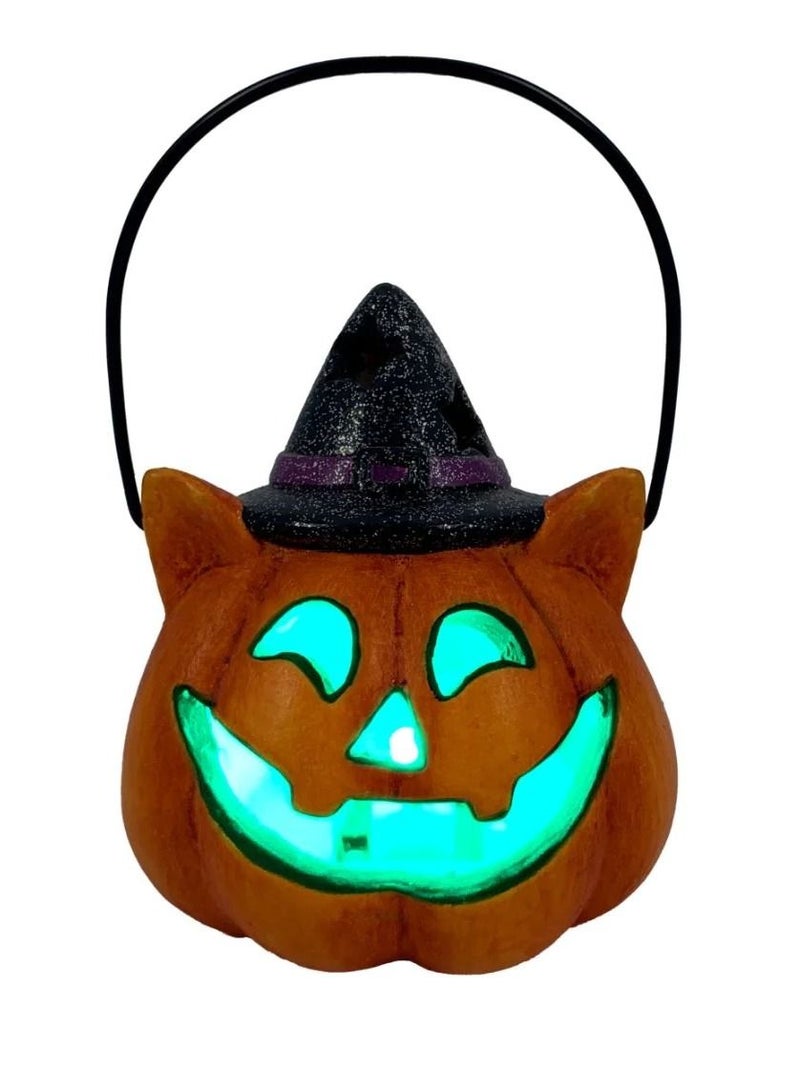Party Magic Ceramic Pumpkin Lantern With Lights