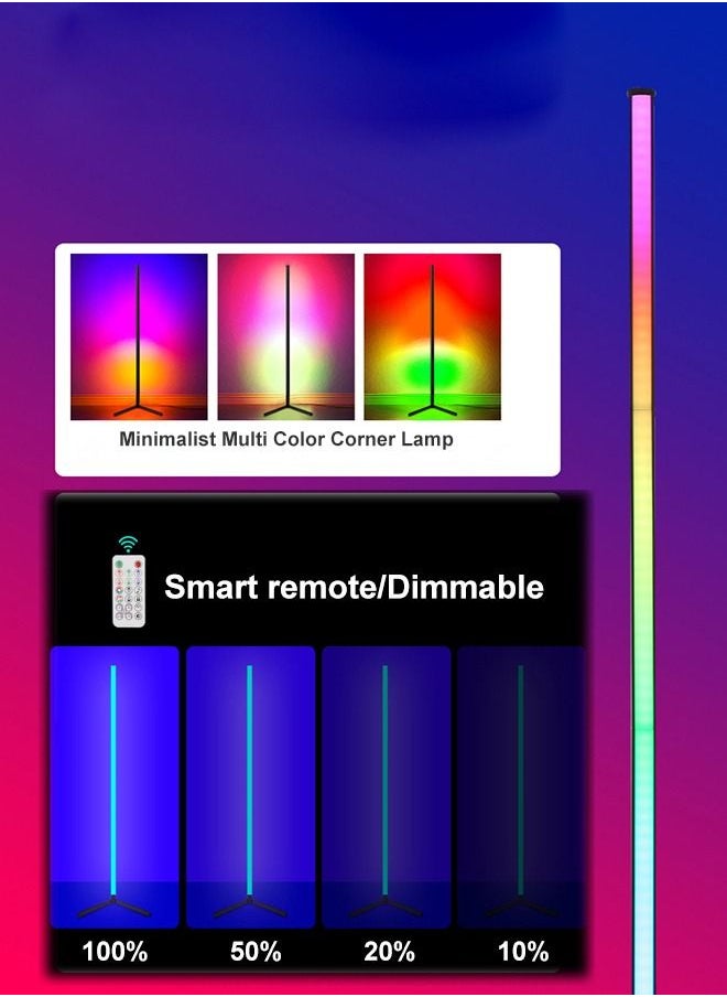 Goeco - RGB Floor Lamp Control by app or Remote Control Multicolor 120cm - Image 1