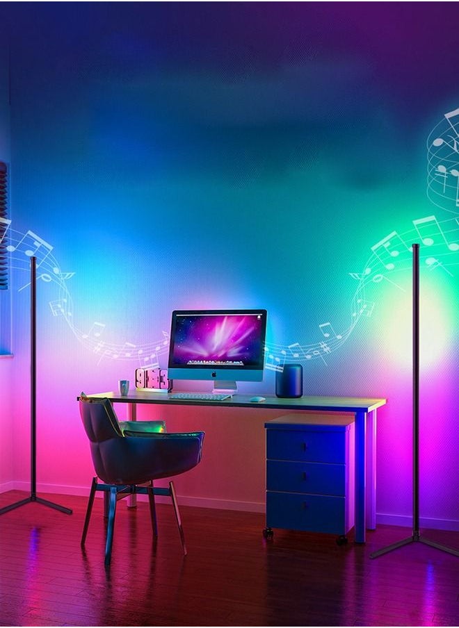 Goeco - RGB Floor Lamp Control by app or Remote Control Multicolor 120cm - Image 1