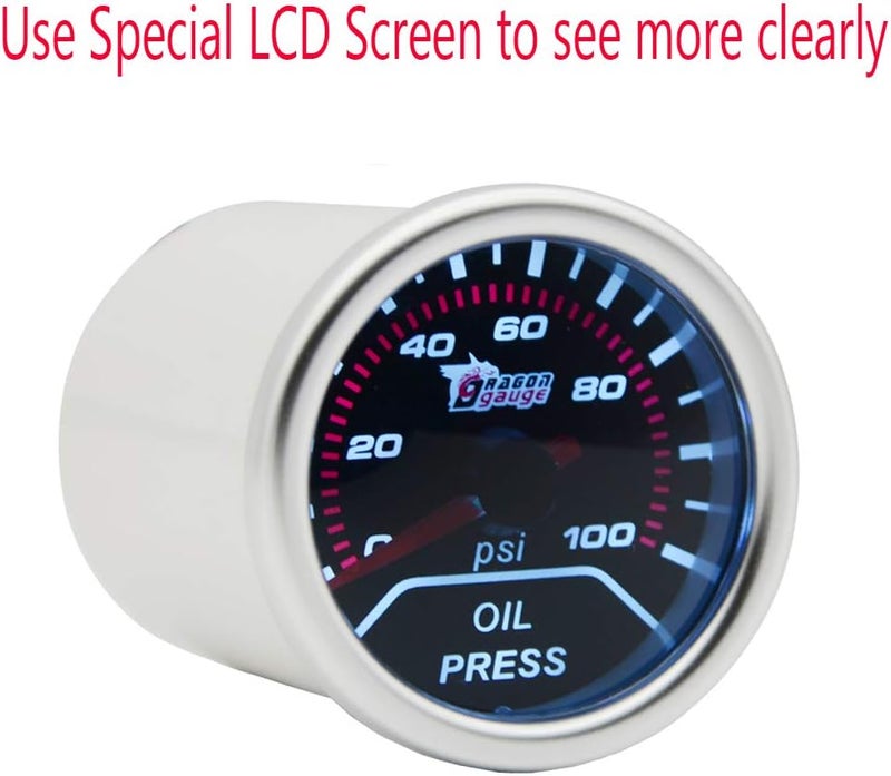 E Support Car 2" 52mm Oil Press Gauge Meter Pressure Automotive - Image 3