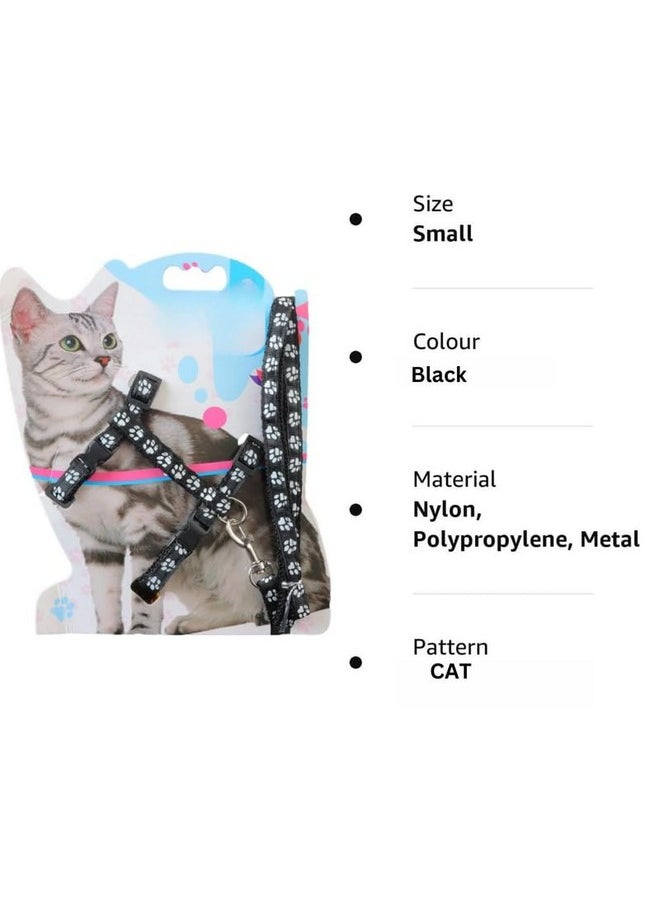 PET Cute Unique Designer Plaid H-Shape Nylon Travel Outdoor Walking Adjustable Cat Harness Leash Set Panja Print  - Image 3