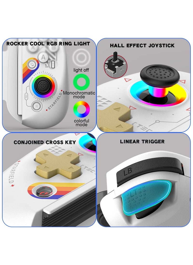 D8 Mobile Gaming Controller for iPhone/Android/iPad/Tablet, Play Xbox Cloud, Playstation Remote Play, Steam/PC, Switch! RGB Hall Joystick/Trigger Wireless Bluetooth Phone Game Controller