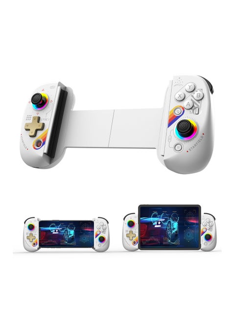 D8 Mobile Gaming Controller for iPhone/Android/iPad/Tablet, Play Xbox Cloud, Playstation Remote Play, Steam/PC, Switch! RGB Hall Joystick/Trigger Wireless Bluetooth Phone Game Controller
