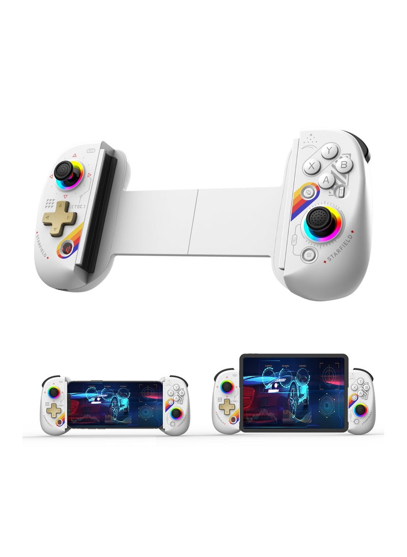 D8 Mobile Gaming Controller for iPhone/Android/iPad/Tablet, Play Xbox Cloud, Playstation Remote Play, Steam/PC, Switch! RGB Hall Joystick/Trigger Wireless Bluetooth Phone Game Controller