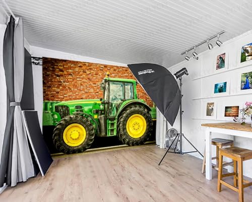 LYLYCTY 7x5ft Tractor Background Car Theme Photography Background Brick Wall Studio Photography Backdrop Props LYGE1008 - Image 3