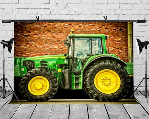 LYLYCTY 7x5ft Tractor Background Car Theme Photography Background Brick Wall Studio Photography Backdrop Props LYGE1008 - Image 4