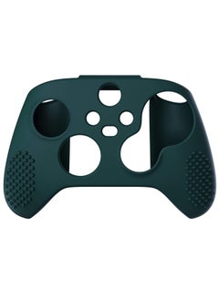PlayVital Racing Green 3D Studded Edition Anti-slip Silicone Cover Skin for Xbox Series X Controller, Soft Rubber Case Protector for Xbox Series S Controller with 6 Black Thumb Grip Caps - SDX3004  - Image 3