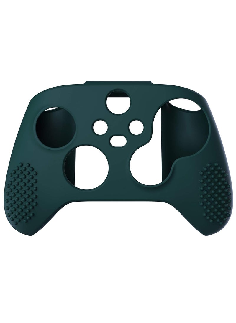 playvital - PlayVital Racing Green 3D Studded Edition Anti-slip Silicone Cover Skin for Xbox Series X Controller, Soft Rubber Case Protector for Xbox Series S Controller with 6 Black Thumb Grip Caps - SDX3004 - Image 1