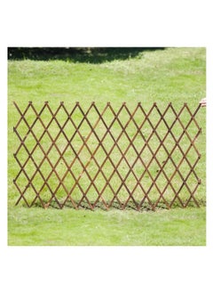LINGWEI LINGWEI Wooden Expandable Garden Fence Natural Willow Expanding Wicker Decorative Balcony Garden Trellis for Climbing Plants Support Wall Planter Retractable Wooden Lattice (75cm)  - Image 1