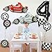 YiYou Number 4 Race Car Balloons 43 Inch Race Car Party Decorations Wheel Tire Foil Balloons Need Four Speed Birthday for Boys 4th Birthday Party Decorations Supplies Pack of 9 - Image 4