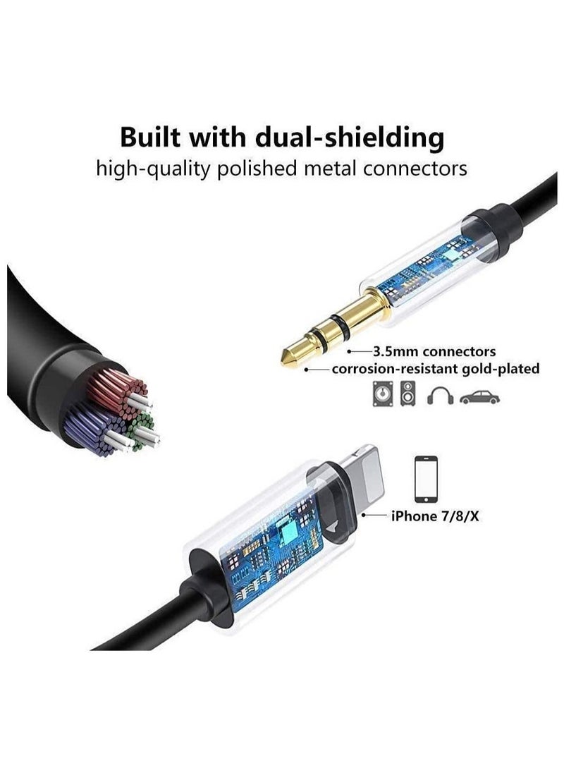 ELTRAZONE - [Apple MFi Certified] iPhone Aux Cord for Car, Lightning to 3.5mm Audio Stereo Cable Compatible with iPhone 13/12/11/XS/XR 8 7 for Speaker/Car Stereo/Headphone - Image 1
