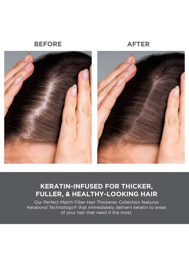 كيراثيرابي بخاخ تكثيف الشعر Perfect Match Fiber من Keratin Infused، بني فاتح، 4 أونصة سائلة، 140 مل - بخاخ تكثيف الشعر وتكثيفه وإخفاء الشعر لتغطية فروة الرأس والجذور والمناطق الخفيفة  - Image 2