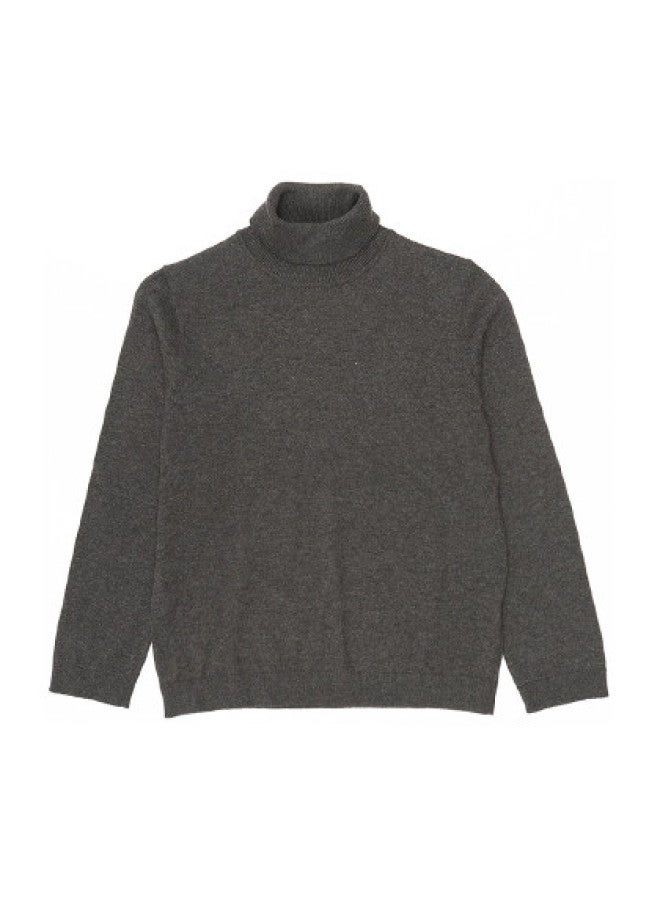 Zara kids' Everyday Casual Basic Solid High-neck Long-sleeve Fleece Sweater - Image 1