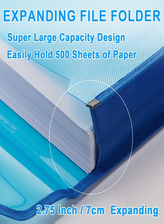 HOUYEE 10 Pieces Plastic Envelope Expanding File, Folder with Snap Closure and Pocket, Fit for US Letter Size & A4 Size,Waterproof Transparent File Pouch for School and Office,9 Color - Image 3