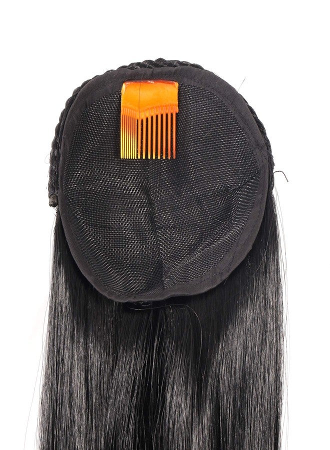 Honbon Synthetic Wavy-Curly Ponytail with Clip Hair Extension Wig Black Long for Women … - Image 5
