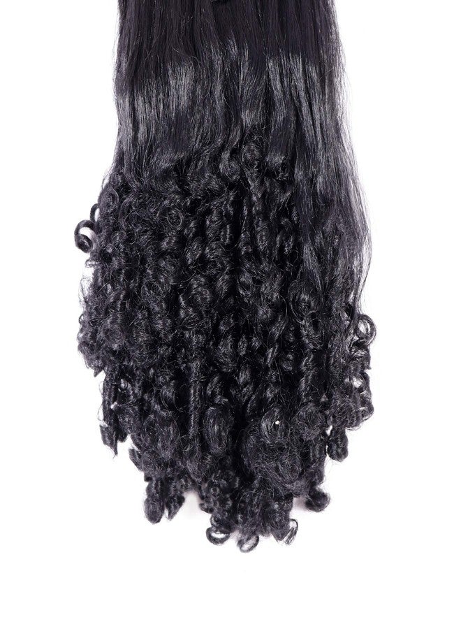 Honbon Synthetic Wavy-Curly Ponytail with Clip Hair Extension Wig Black Long for Women … - Image 3