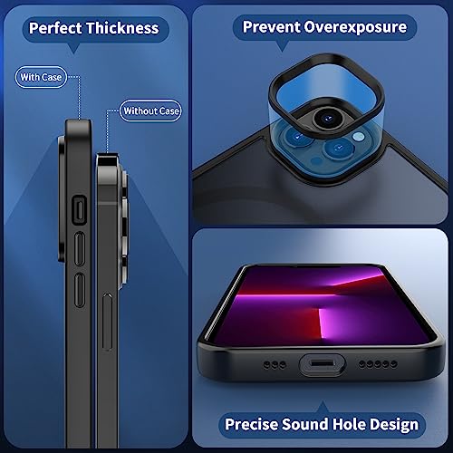 CACOE Magnetic Case for iPhone 13 Pro 6.1 inch-Compatible with MagSafe & Magnetic Car Phone Mount,Anti-Fingerprint TPU Thin Phone Cases Cover Protective Shockproof (Matte Black) - Image 5