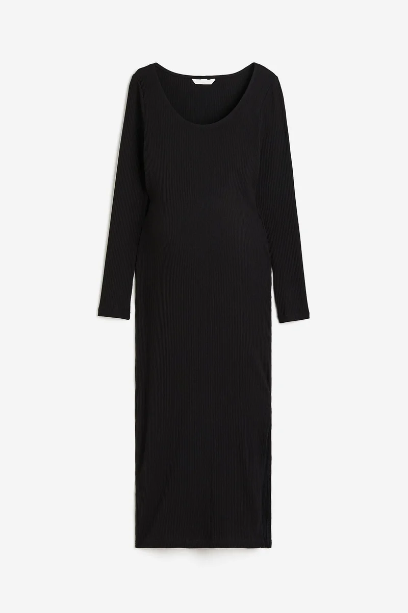 H&M Mama Ribbed Bodycon Dress