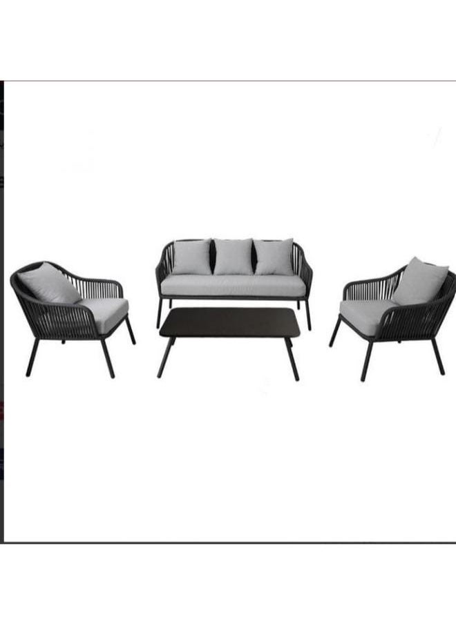 Sampa Rattan Sampa Premium Outdoor Patio Set – Sofa & 2 Chairs in Classic Black  - Image 1
