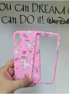 Full Body Protective Case Cover For Apple iPhone XS 360 Protection Pink Colour