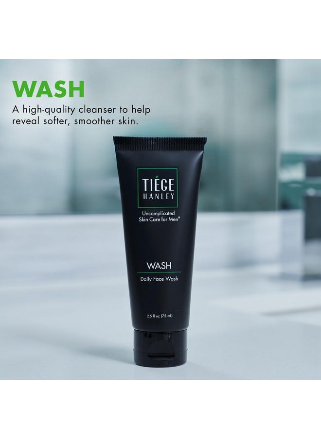 tiege hanley - Tiege Hanley Daily Men's Face Wash - Gentle Fragrance-Free Cleansing Agent for Men - 2.5 Ounces - Image 1