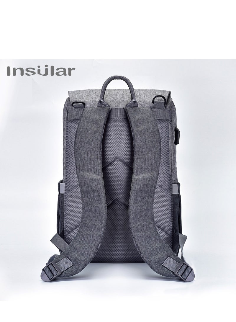 insular Large Capacity Multi-Function Waterproof Diaper Bag - Image 3