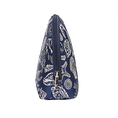 Signare Tapestry Cosmetic Bag Toiletry Makeup Bag for Women With Sea Shell Design(COSM-SHELL) - Image 3