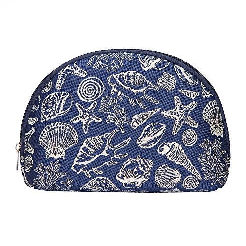 Signare Tapestry Cosmetic Bag Toiletry Makeup Bag for Women With Sea Shell Design(COSM-SHELL) - Image 4