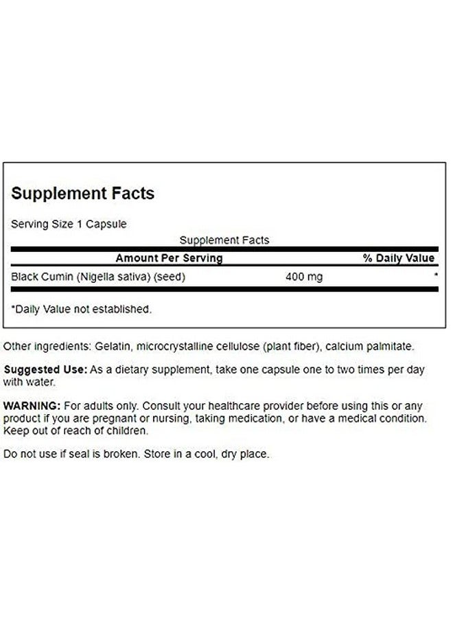 Swanson Full Spectrum Black Cumin Seed 400 Milligrams 60 Capsules (2 Pack) - Image 2