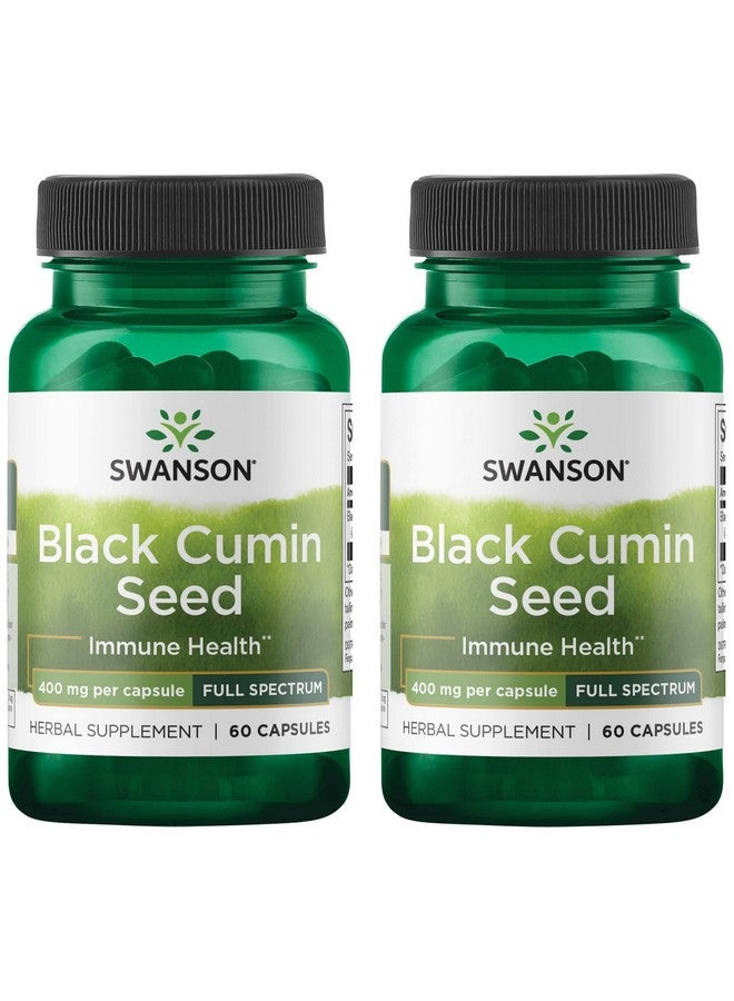 Swanson Full Spectrum Black Cumin Seed 400 Milligrams 60 Capsules (2 Pack) - Image 1