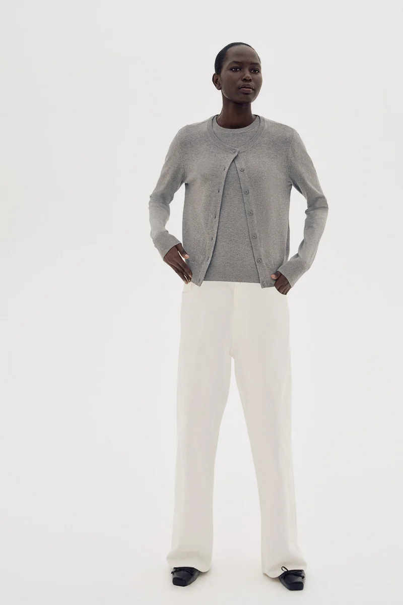 اتش اند ام كارديغان محبوك بملمس ناعم