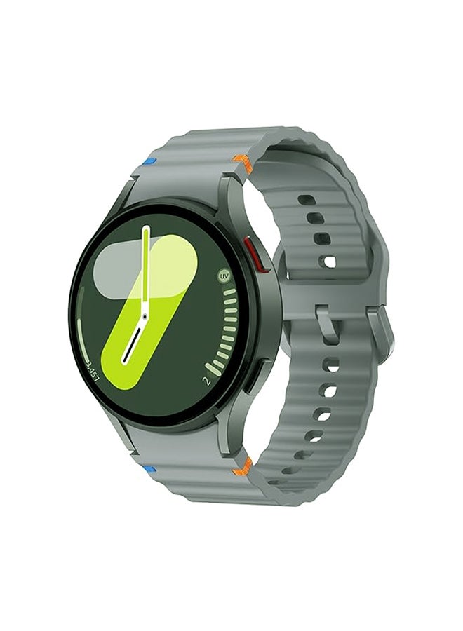 O Ozone No Gap For Samsung Galaxy Watch 7 6 5 4 Band 40mm 44mm/For Galxy Ultra 47mm/For Galaxy FE/5 Pro/6 Classic,20mm Soft Silicone Sport Bands- Grey - Image 1