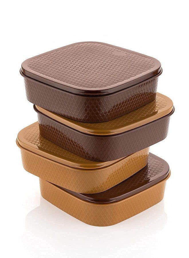 Woolco Masala Rangoli Box Dabba for Keeping Spices | Spice Box for Kitchen | Plastic Wooden Style Masala Box | Masala Container | Masala Dabba (Brown, Grey, Cream & Beige) - Image 4