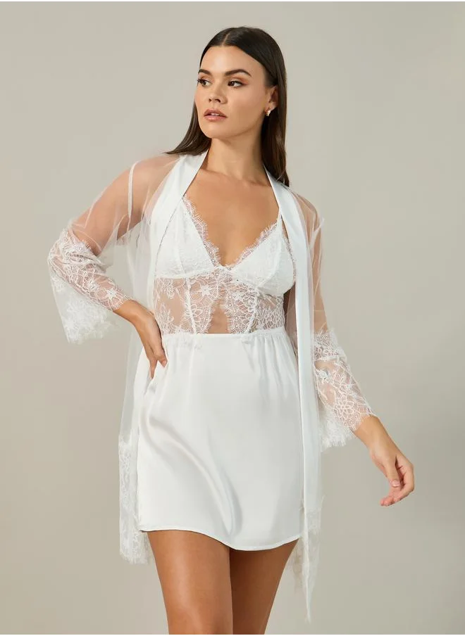 Styli Styli Lace Satin Slip