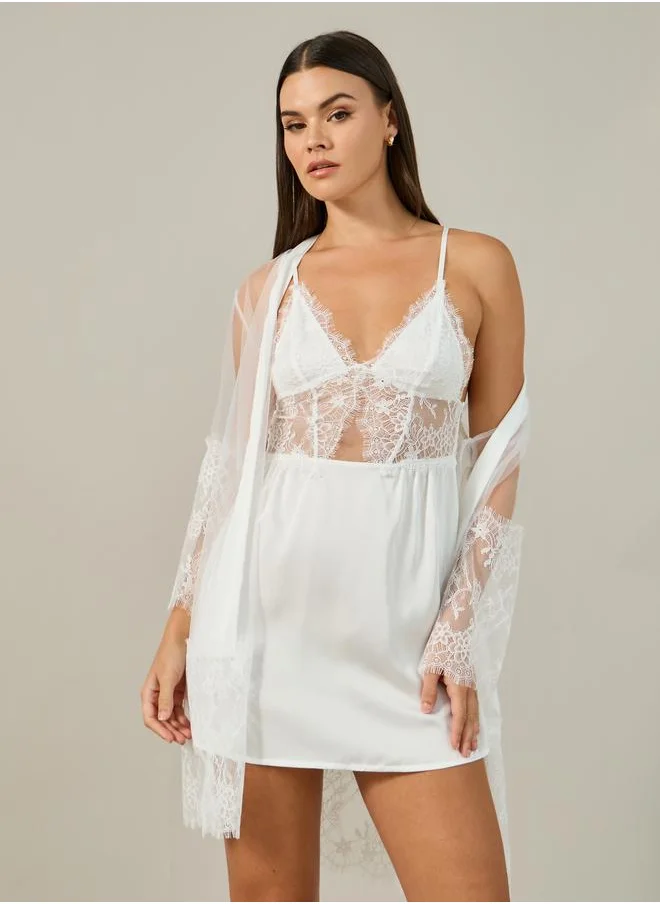 Styli Styli Lace Satin Slip