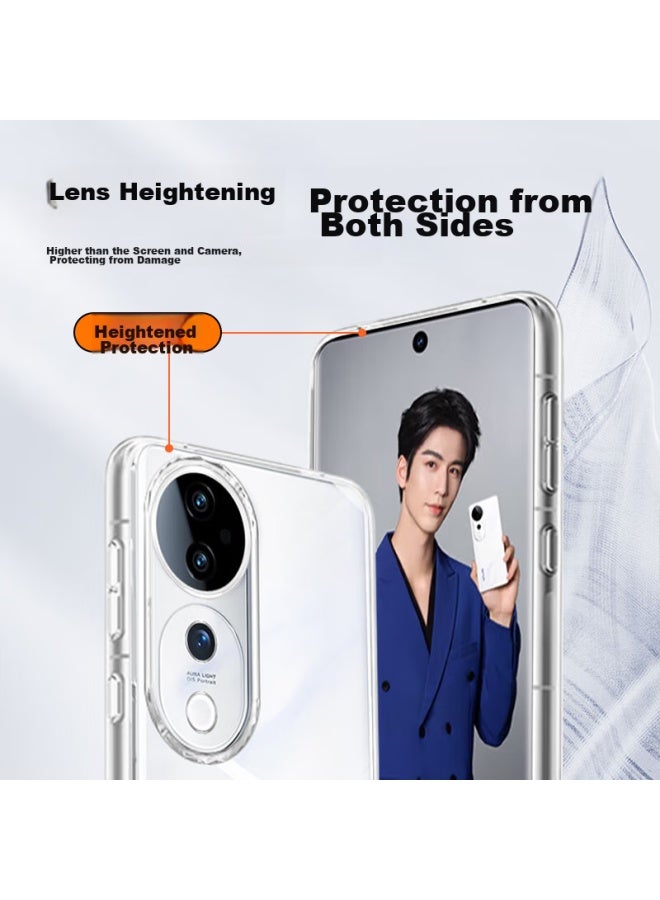 Koolife Phone Case For Vivo S19, Protective Cover For Vivo S19, Shockproof Wear-resistant Soft Shell, Transparent Ultra-thin Full Lens Protection Case, Fashionable Design For Women And Men - Image 3