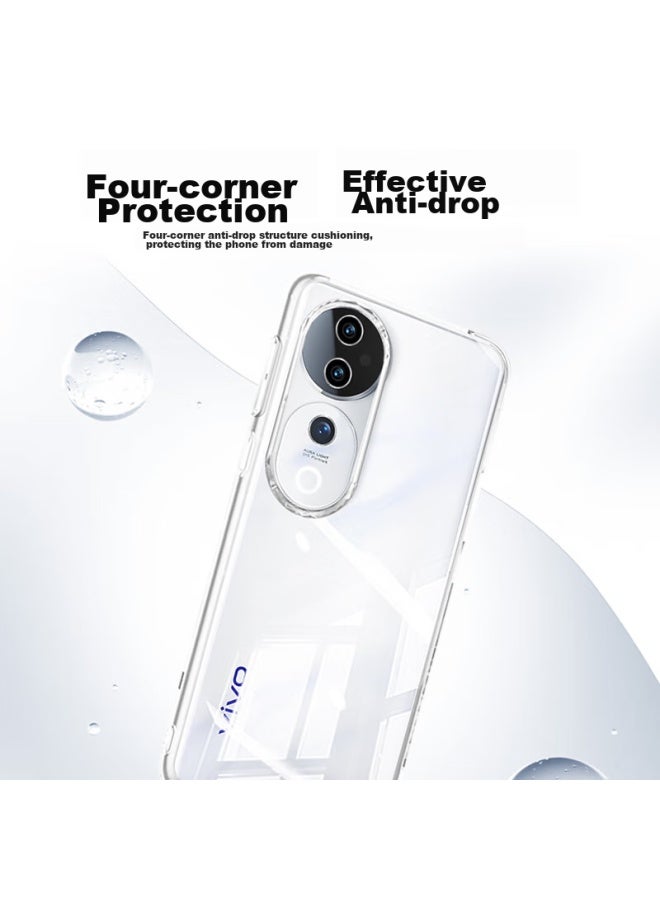 Koolife Phone Case For Vivo S19, Protective Cover For Vivo S19, Shockproof Wear-resistant Soft Shell, Transparent Ultra-thin Full Lens Protection Case, Fashionable Design For Women And Men - Image 2