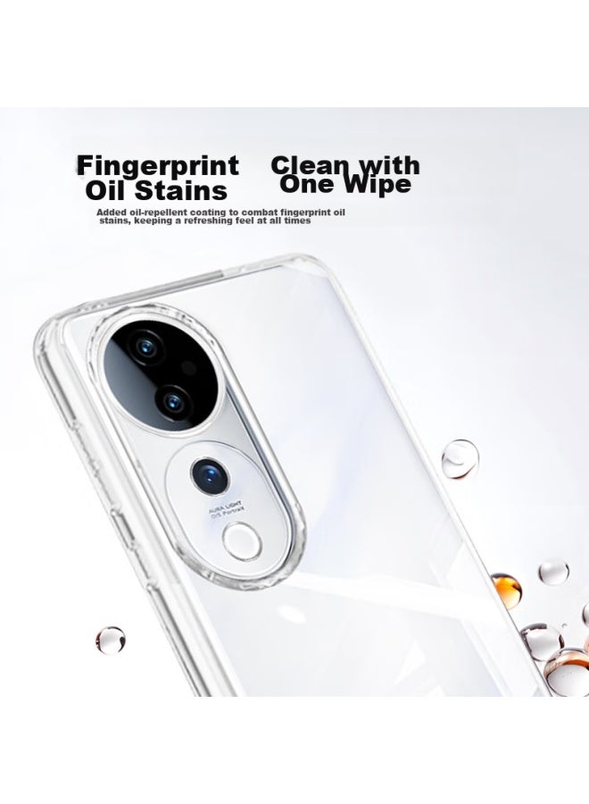 Koolife Phone Case For Vivo S19, Protective Cover For Vivo S19, Shockproof Wear-resistant Soft Shell, Transparent Ultra-thin Full Lens Protection Case, Fashionable Design For Women And Men - Image 5